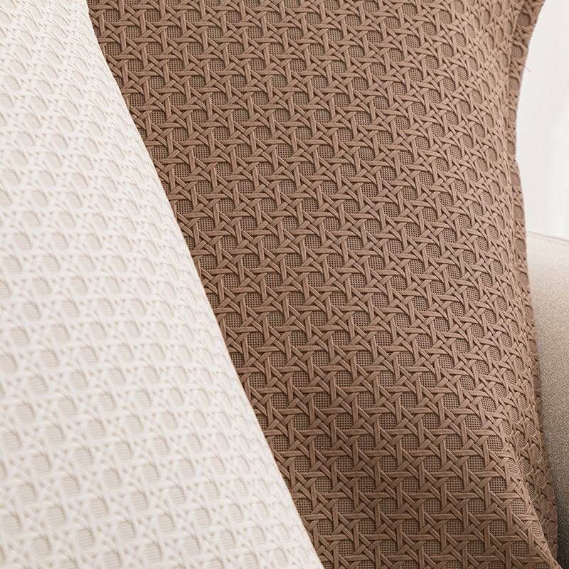 close up of a leather embossed cushion showing its fine detail up close