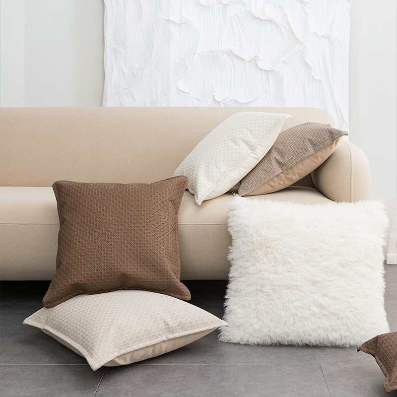 Leather embossed decorative cushions with a beautiful textured pattern in various colors